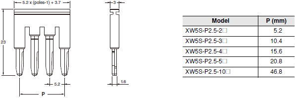 XW6T Dimensions 10 