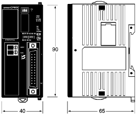 CPM2C-S1[]0C Dimensions 1 