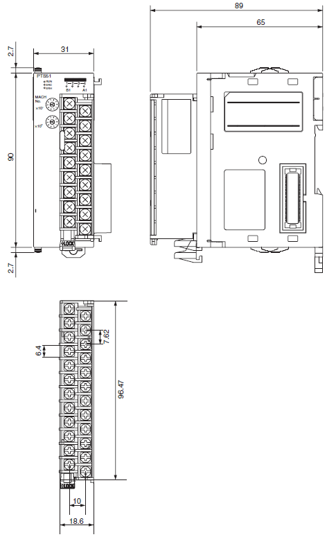 CJ1W-PTS Dimensions 1 CJ1W-PTS15_Dim