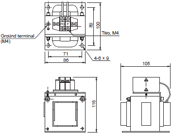 R88M-G, R88D-GT Dimensions 61 