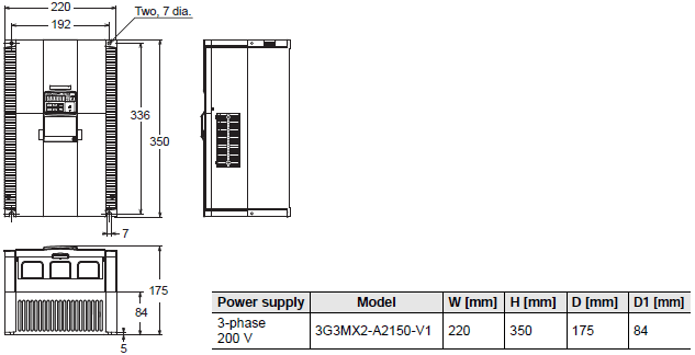 3G3MX2-V1 Dimensions 7 