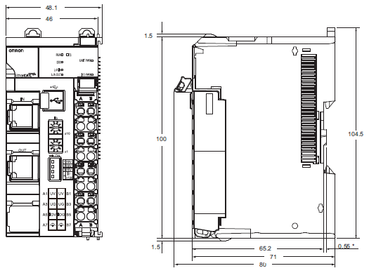 NX-ECC Dimensions 2 