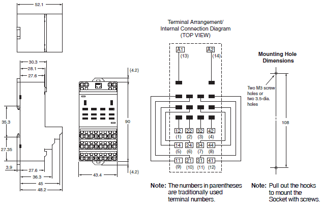 PYF-[][]-PU / PTF-[][]-PU / P2RF-[][]-PU Dimensions 8 