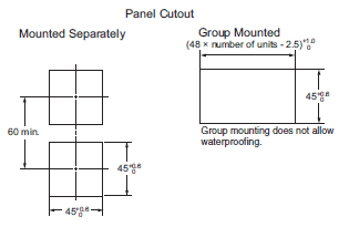 E5CD / E5CD-B Dimensions 4 