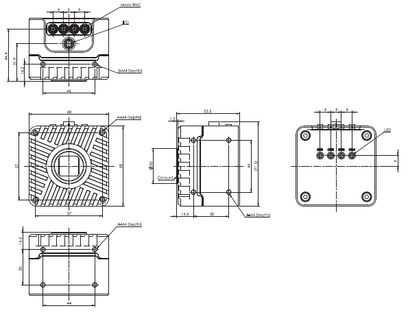 STC Series (CoaXPress) Dimensions 11 