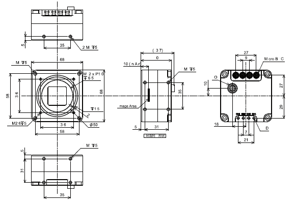 STC Series (CoaXPress) Dimensions 12 