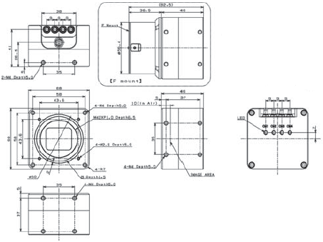 STC Series (CoaXPress) Dimensions 1 