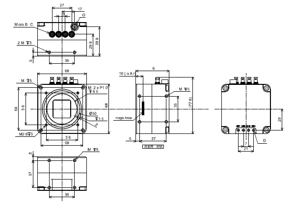 STC Series (CoaXPress) Dimensions 13 