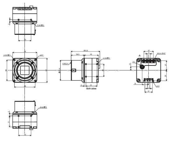 STC Series (CoaXPress) Dimensions 14 