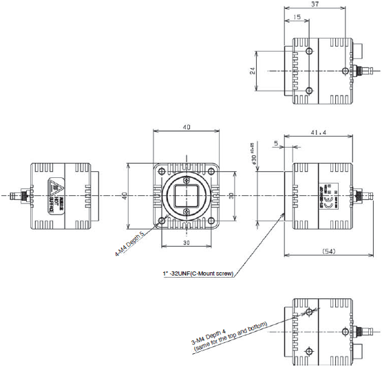 STC Series (CoaXPress) Dimensions 3 