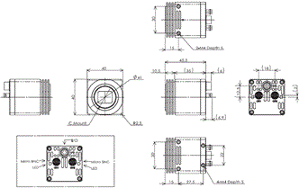 STC Series (CoaXPress) Dimensions 5 