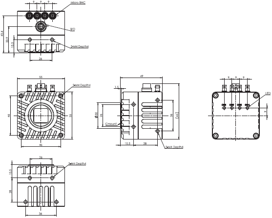 STC Series (CoaXPress) Dimensions 7 