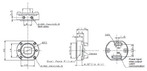STC Series (Small Board Camera) Dimensions 1 