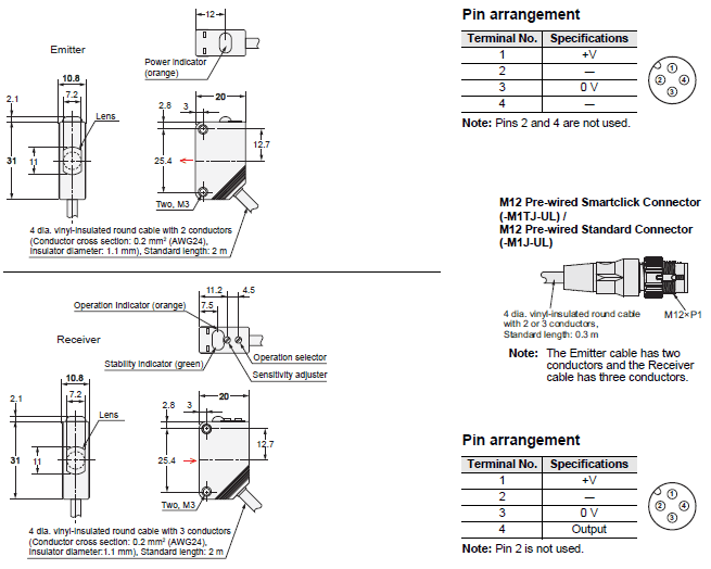 E3Z-[]-UL Dimensions 4 