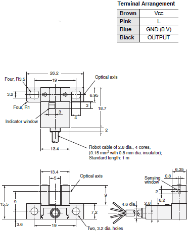 EE-SX47 / SX67 Dimensions 12 