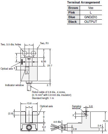 EE-SX47 / SX67 Dimensions 15 