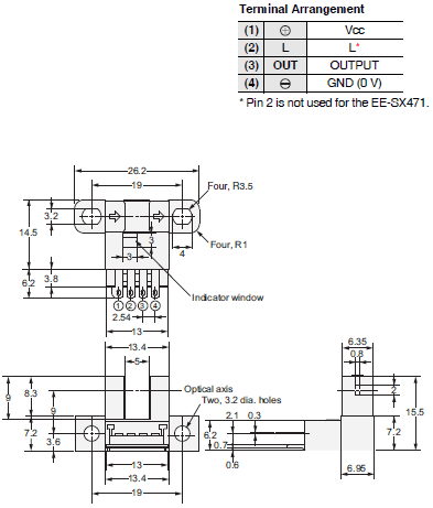 EE-SX47 / SX67 Dimensions 4 