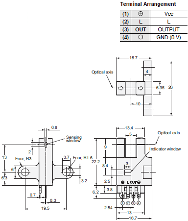 EE-SX47 / SX67 Dimensions 8 