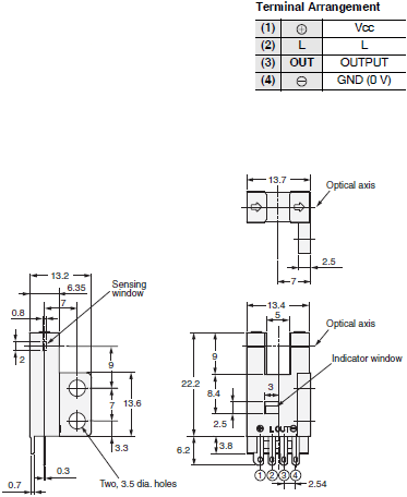 EE-SX47 / SX67 Dimensions 10 