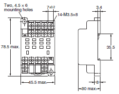 P2RFZ / P2RF, P2R, P7TF, PYFZ / PYF, PTFZ / PTF, PYD, PT, P7LF, PF, P2CF, PFA, P3G / P3GA, PL Dimensions 40 