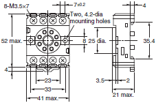 P2RFZ / P2RF, P2R, P7TF, PYFZ / PYF, PTFZ / PTF, PYD, PT, P7LF, PF, P2CF, PFA, P3G / P3GA, PL Dimensions 58 