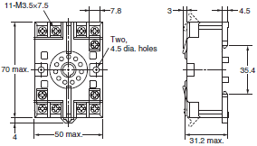 P2RFZ / P2RF, P2R, P7TF, PYFZ / PYF, PTFZ / PTF, PYD, PT, P7LF, PF, P2CF, PFA, P3G / P3GA, PL Dimensions 66 