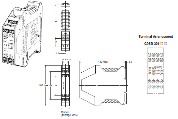 G9SB Dimensions 2 