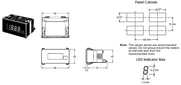 K3TE Dimensions 1 