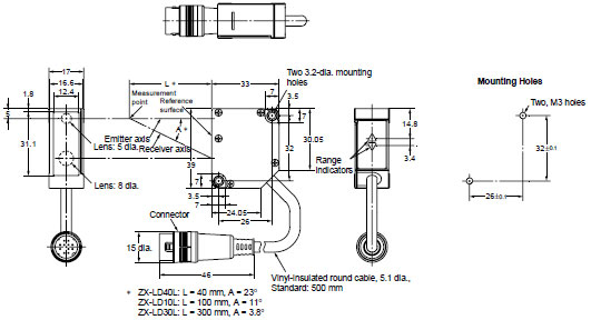 ZX-L-N Smart Sensors (Laser Displacement & Measurement Sensors 