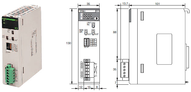 CS1W-DRM21-V1 Dimensions 1 