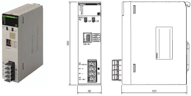 CS1W-SRM21 CS-series CompoBus/S Master Unit/Dimensions | OMRON