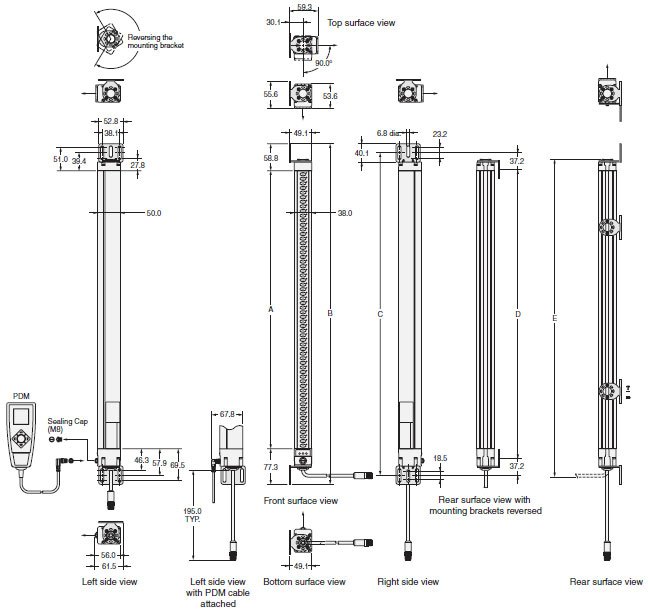 MS4800 Series Dimensions 2 